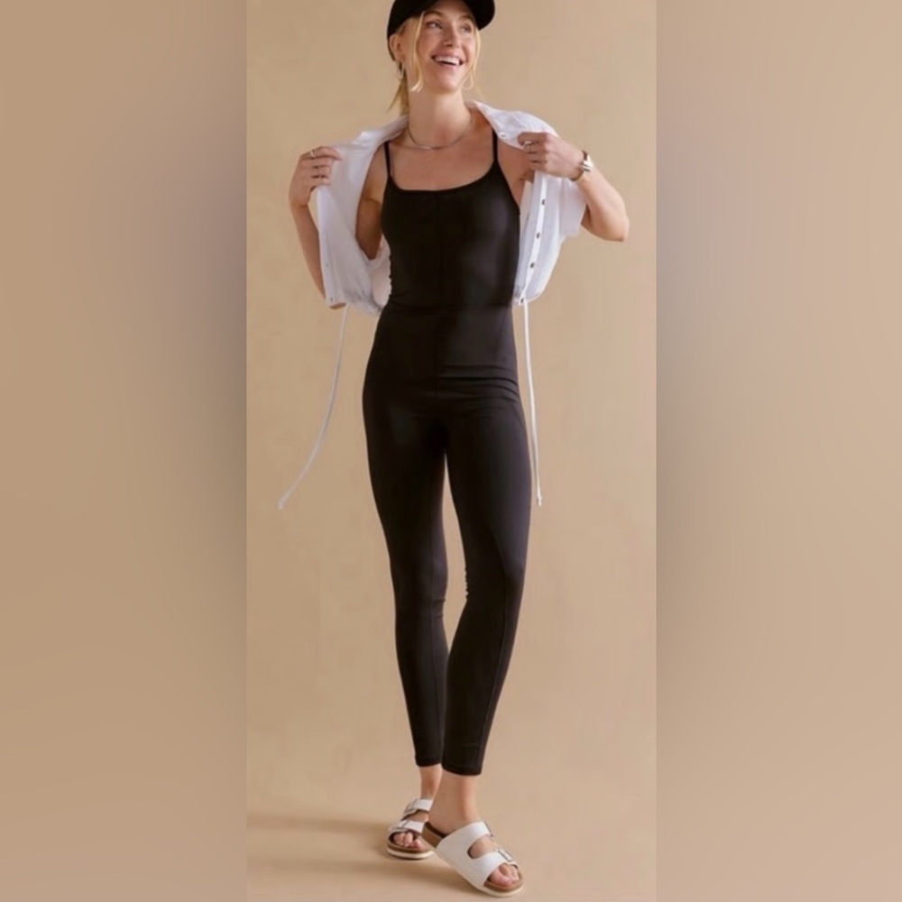 Francesca's Collections Sleek Black Jumpsuit